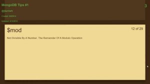 MongoDB Tips #1