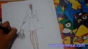 Fashion Illustration - Design work clothes woman trend, yellow