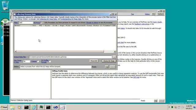 PerfView Tutorial 9 NET Memory Investigation: Basics of GC Heap Snapshots смотреть онлайн