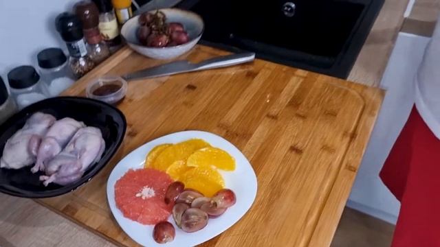 Перепелки Жареные на Сковороде - С Фруктами