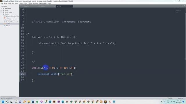 12. JavaScript Loops (while loop, for loop, do while loop)