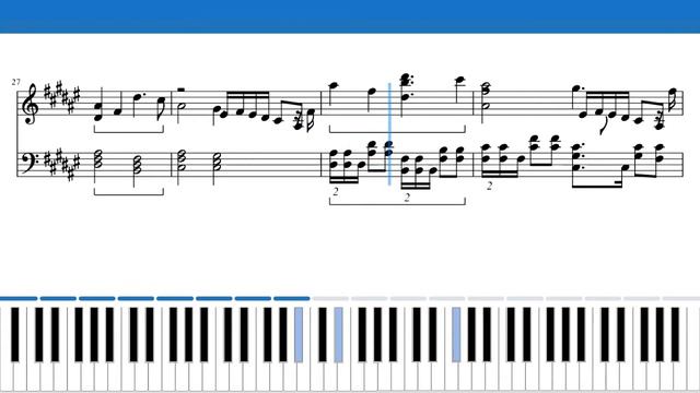 Ascence - About You Piano Tutorial w/notes + sheets смотреть онлайн