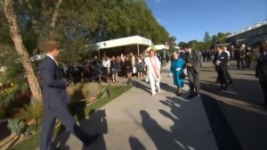 Prince Harry shows the Queen around Chelsea Flower Show