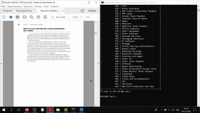 Изучение SQL по книге Murach`s MySQL Глава 2 смотреть онлайн