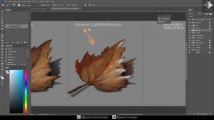 How to Paint an Autumn Leaf in #photoshop