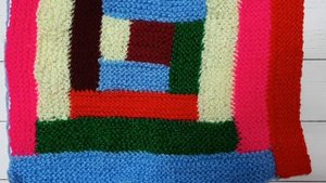 СП Разноцветное вязание Отчёт 1 Вяжу плед из кавказской пряжи