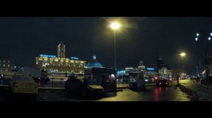 Комсомольская площадь(Три вокзала) в Москве - ночью