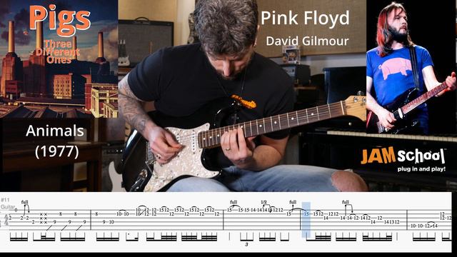 Pink Floyd Pigs David Gilmour Guitar Solo with Tabs смотреть онлайн