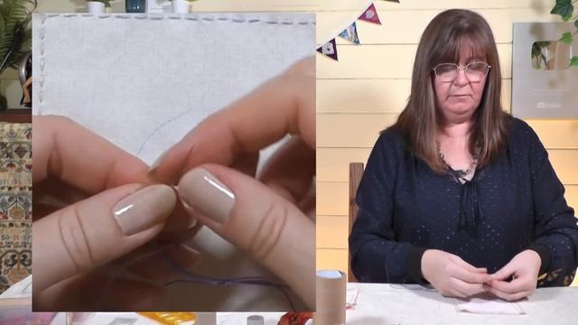 Easy tutorial on how to stitch spirals in your slow stitching embroidery projects!