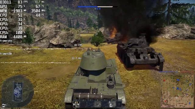 War Thunder. FPS Test AMD Athlon II X4 641 (Nvidia GeForce GTX 1050) смотреть онлайн