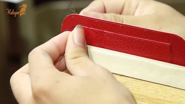 Making a Handmade  Halcyon Leather zip wallet -  Leather Python zip wallet
