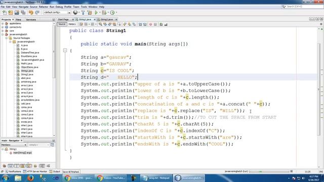 string function in java #19