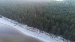 Онежское озеро с высоты. Челмужская коса. Республика Карелия