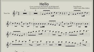 Adele - Hello (Backing track for saxophone tenor)[inkl. for sax Alto and Flute]