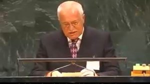 Vaclav Klaus President, Chech Republic, speech to the United.flv