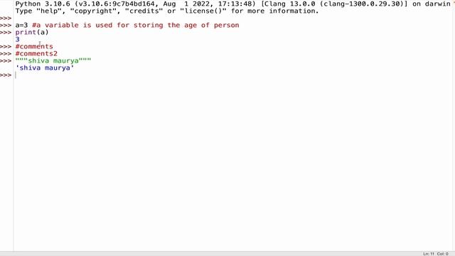 WHAT ARE COMMENTS | IN PYTHON | PROGRAMMING LANGUAGE | PART 3