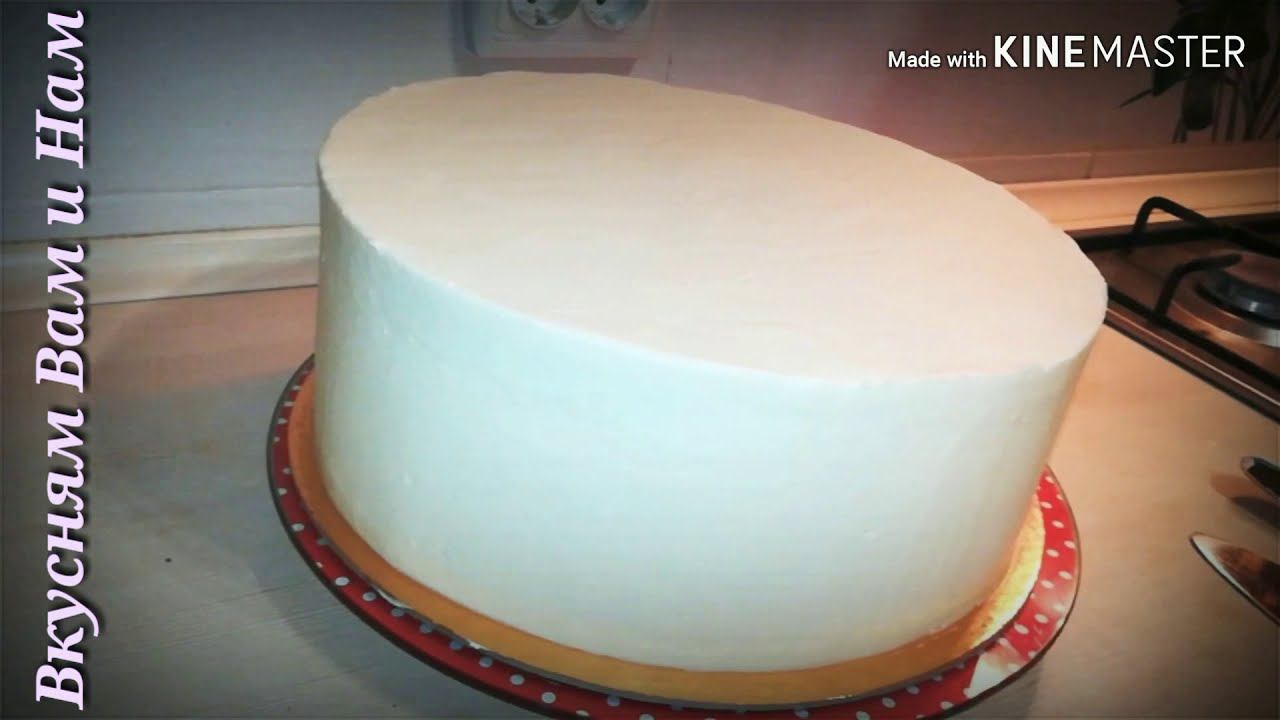 ГАНАШ НА БЕЛОМ ШОКОЛАДЕ И МАСЛЕ ДЛЯ ВЫРАВНИВАНИЯ ТОРТА//GANACHE IN WHITE CHOCOLATE