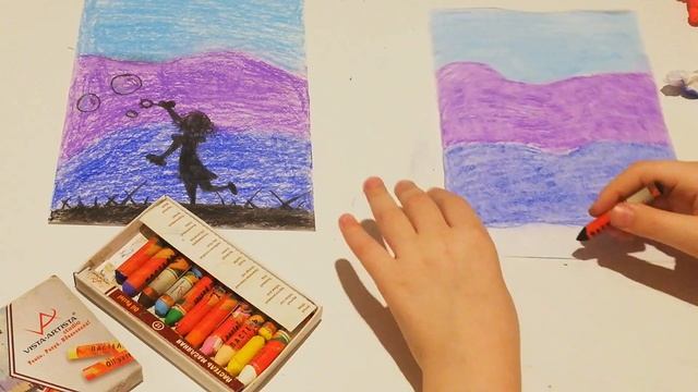 Пастель для начинающих. Рисуем силуэт на нежном фоне смотреть онлайн