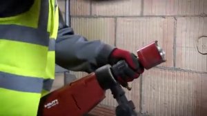 DEMO of the Hilti DD 150-U coring tool for hand held dry drilling in masonry