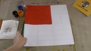 Видео Урок №19 АРТ. Рисование в стиле Пита Мондриана "Композиция с красным , синим, желтым и черным