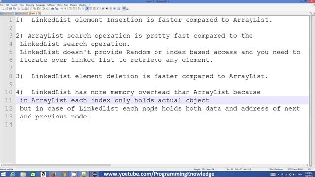 Java Tutorial For Beginners 33   Difference between LinkedList vs ArrayList