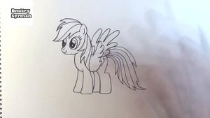 Drawing pony Rainbow Dash, Рисую пони Радуга Дэш