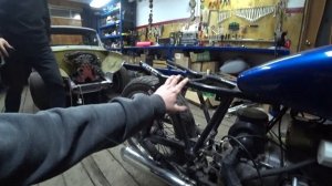 Сварка новой рамы Кафе Рейсер из днепр МТ доделал широкие колеса R19