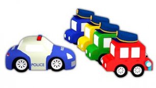 Мультики для детей - 4 машинки помогают полицейской машинке - Развивающие мультфильмы