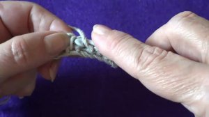 Тунисская изнаночная петля