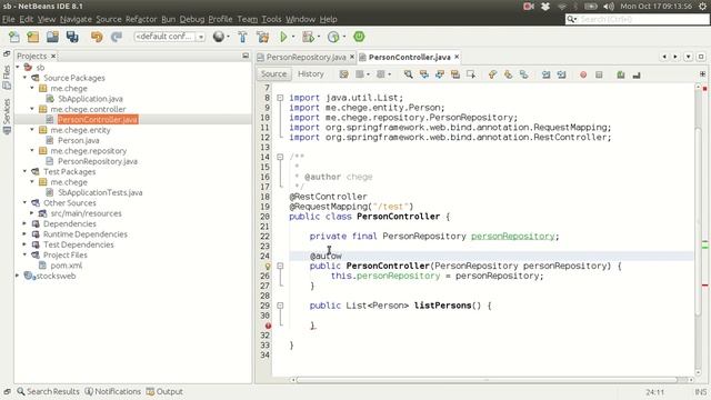 spring boot example using netbeans ide part 1 Using In Memory DB смотреть онлайн
