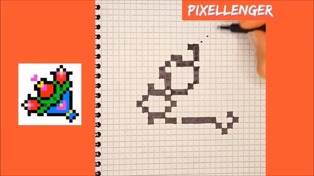 Букет Цветов Как рисовать по клеточкам Простые рисунки How to Draw Pixel Art Flowers