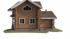 Необычная баня из бревна - дикий сруб