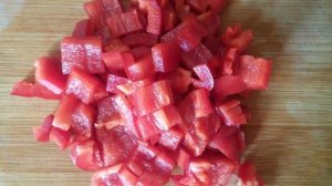 Икра из сладкого перца с луком и помидорами