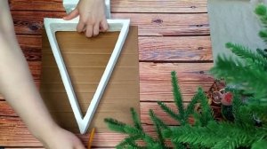 Декоративная ЁЛОЧКА из КАРТОНА/ Decorative Christmas TREE made of cardboard / DIY