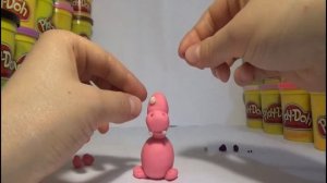 Как слепить из пластилина Плей До или теста для лепки бегемота. How to make a hippo of Play Doh.