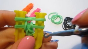 СВЕТОВОЙ МЕЧ из резинок без станка на рогатке | SWORD rainbow loom