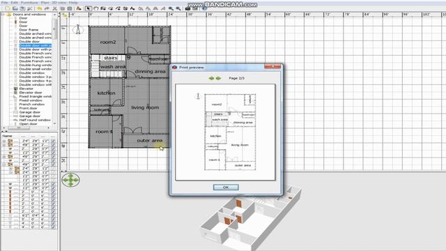 How to print or make PDF of map in sweet home 3d or sh3d