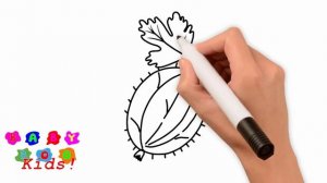 Ягоды для детей. Развивающий мультик раскраска для детей. Как нарисовать фрукты и ягоды