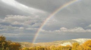 #радуга над морем. Погода и природа удивляют #Хорватия #море