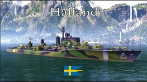 Эсминец HALLAND 23 торпеды, двойной удар, 204К Урона! Мир кораблей World of Warships