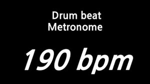 190 bpm drumbeat metronome