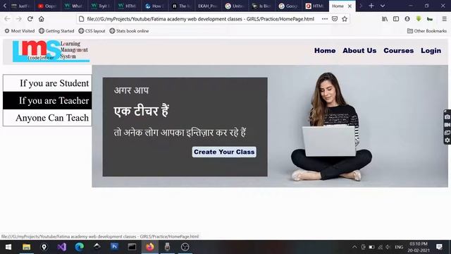 Use of JavaScript in interactive banner | in Hindi/Urdu | Web Development Part-20