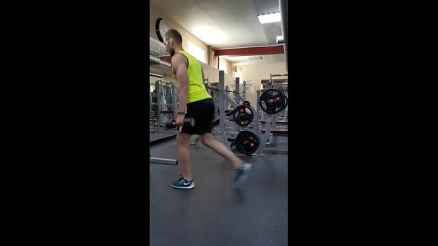 Выпады назад поочередно с гантелями смотреть онлайн