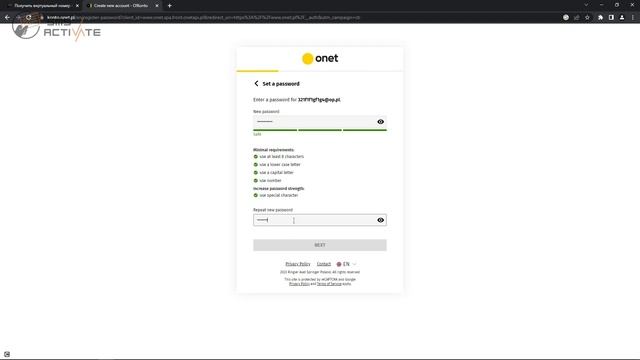 Создание аккаунта Onet без телефона руководство по использованию виртуального номера для SMS