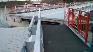Разводной наплавной мост в Коломне