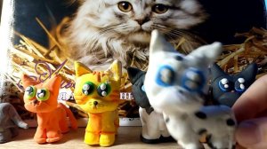 мои фигурки котов воителей из лёгкого пластилина часть 1