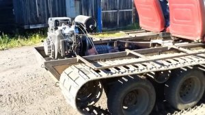 Самодельный гусеничный вездеход выезд5