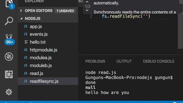How to Use readFileSync() in Node.js Tutorial? | File System Module |3RI Technologies смотреть онлайн