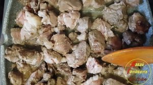 Как правильно пожарить мясо/ Жарим мясо на сковороде  / Жарим картофель на сковороде /