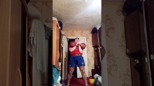 Зарядка с гирями 32 кг, тренировка гири по 2 пуда, 8 минут - 51 подьем